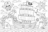 Whimsical Pirate Adventure Coloring Page For Kids Activities And Crafts  sketch template