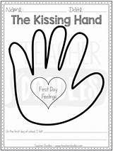 Printable Kissing Hand Coloring Page Sketch sketch template