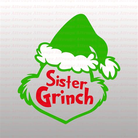 Sister Grinch Christmas Dr Seuss SVG Svg Dxf Cricut | Etsy UK