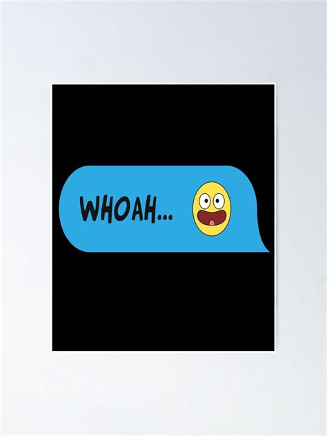 Póster «DIVERTIDA EXPRESIÓN EMOJI Whoah ... LINDO DISEÑO PARA SU ESPOSA ESPOSO PADRE MADRE NOVIA ...