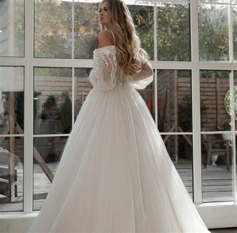 Puff Sleeve Wedding Dress I.D 483 - Etsy