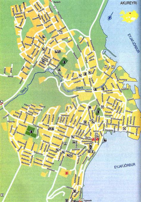 Akureyri City Map - iceland • mappery