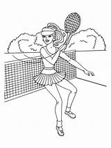 Tennis coloring pages sketch template