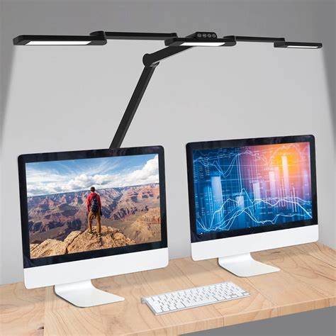 DONGPAI 41.5" Large Architect LED Desk Lamp with Clamp, Swing Arm, 24W, 5 Color Temp, Auto ...