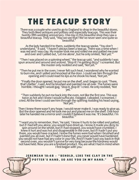 THE TEACUP STORY… | AFTERNOON TEA 4 TWO… | Scripture tea, Tea quotes ...