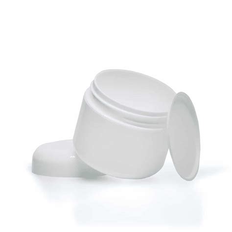 White Empty Jar with Disc and Cap 2 oz. - Dinur Cosmetics