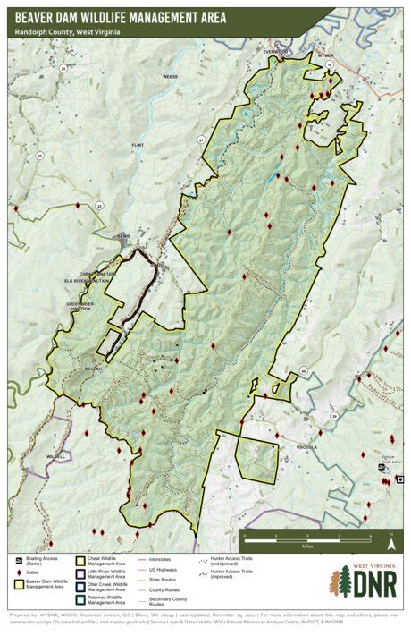 Beaver Dam Wildlife Management Area Map by WV Division of Natural ...