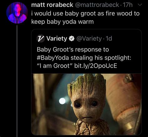 Pin by lucy on twitter | Baby groot, Funny memes, Yoda