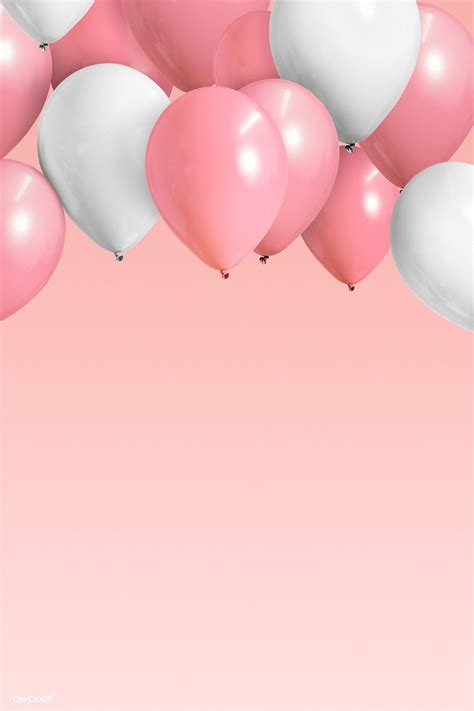 Festive pastel pink balloon banner | premium image by rawpixel.com / HwangMangjoo #picture # ...