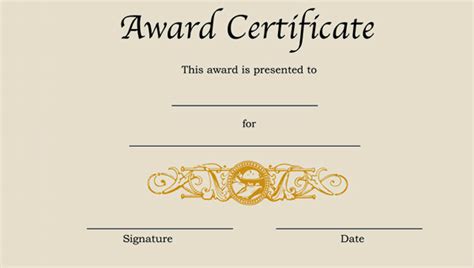 Award Certificate Template Psd