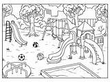 Playground Colouring Sheet sketch template