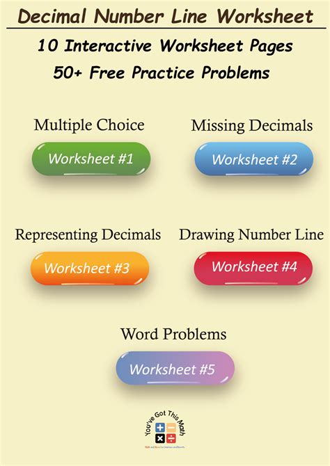 5 Free Decimal Number Line Worksheets | Fun Activities