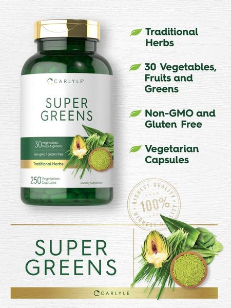 Super Greens | 250 Capsules – Carlyle Nutritionals