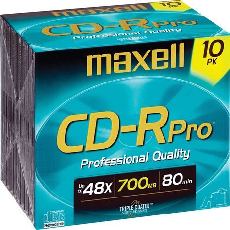 Maxell 10-Pack CD-R Pro 648208 B&H Photo Video