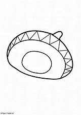 Mexican Hat Sombrero coloring Page sketch template