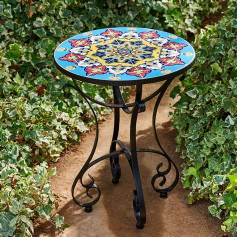 Emilio Mosaic Accent Table #backyarddecorations | Mosaic accent table, Outdoor coffee tables ...