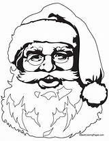 Santa Claus Face Coloring Page At GetColoringscom  Free Printable sketch template