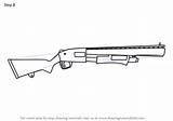Easy Shotgun Shell Drawing Sketch Coloring Page sketch template