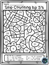 Spring Coloring  Color By Number Skip Counting 3 sketch template