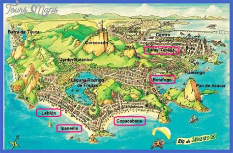 Rio de Janeiro Map Tourist Attractions - ToursMaps.com