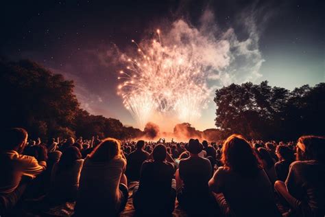 Fireworks concert people night. AI | Free Photo - rawpixel