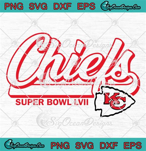 Super Bowl LVII Chiefs Football SVG, Kansas City Chiefs 2023 SVG PNG ...