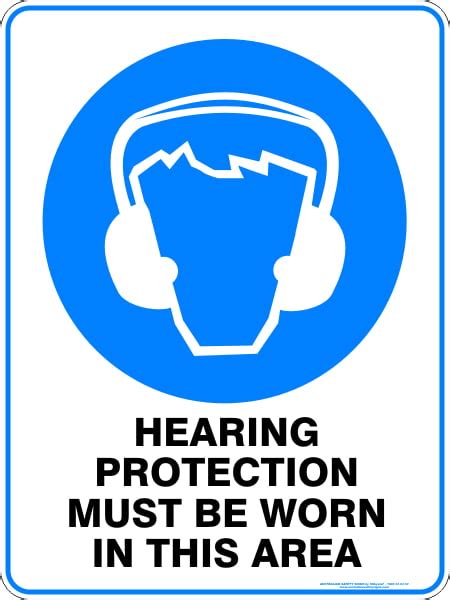 HEARING PROTECTION MUST BE WORN | Buy Now | Discount Safety Signs Australia