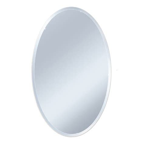 Shop Style Selections Beveled Oval Frameless Wall Mirror at Lowes.com