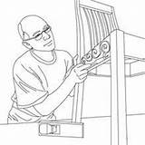 CARPENTER coloring Pages  7 Free People And Their jobs sketch template