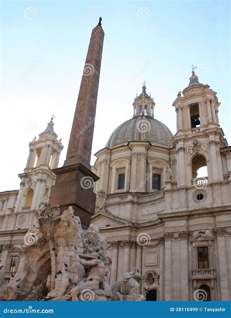 Piazza Navona Fountain, Rome Stock Image - Image of square, tourism: 28110499