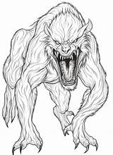 Werewolf Coloring Page sketch template
