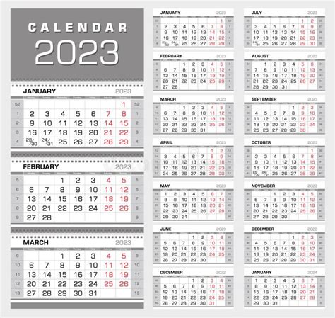 Calendar 2023. Wall Quarterly Calendar with Week Numbers. Week Start ...