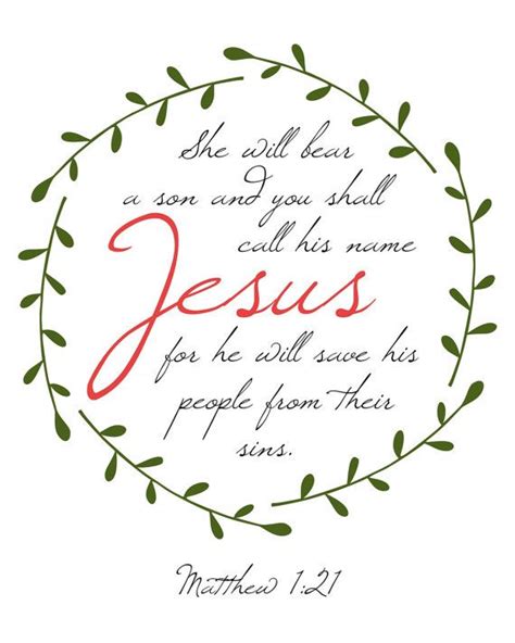 Etsy printable word art by Sarabell Studio, Inspired by Matthew 1:21 ...