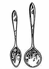 Coloring Page spoon  Free Printables Img 18862 sketch template