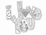 Printable i Love You My valentine Cards coloring PagesFree  sketch template