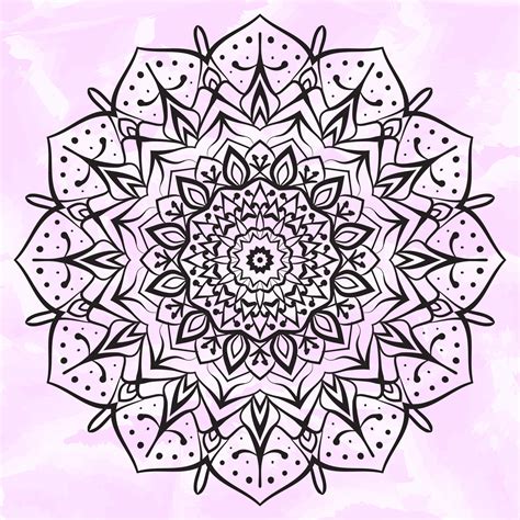 mandala art decoration with soft watercolor background vector design ...