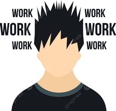 Man And Work Words Iconflat Style Balance Vector Life Vector, Balance, Vector, Life PNG and ...