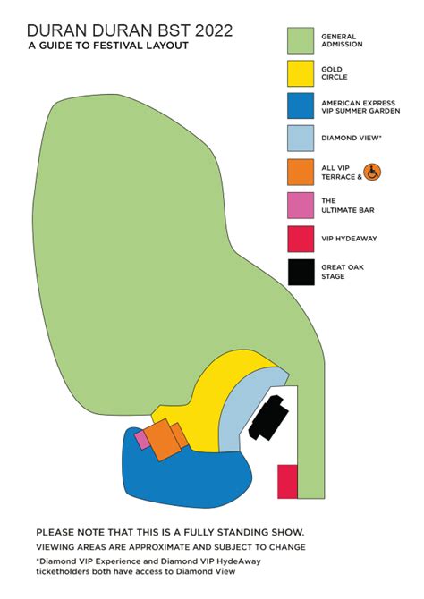 BST Hyde Park Festival Map - Duran Duran 2022