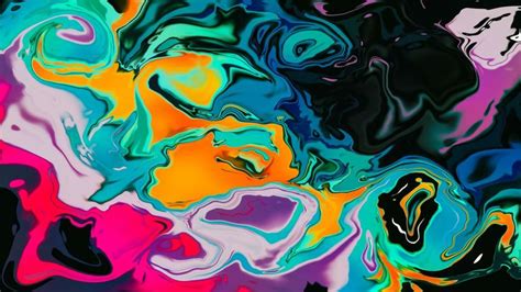 Desktop wallpaper color paint, glitch abstract art, colorful, hd image ...