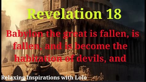 Revelation 18 KJV Babylon the great is fallen, is fallen, and is become the habitation of devils