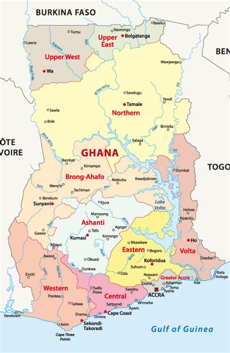 Political Map Of Ghana Ezilon Maps Ghana Facts Ghana - vrogue.co