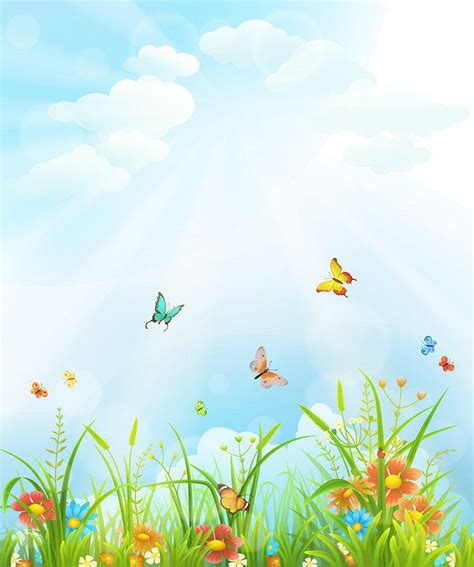 Summer Fresh Blue Natural Poster Design Background | Jardim desenho, Bordas coloridas, Fundos de ...