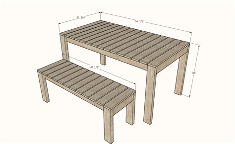 Patio Table And Bench Plans - Patio Ideas