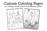 Custom Coloring Pages For Wedding Page  sketch template