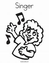 Singer Coloring Page For Kids  Nation sketch template
