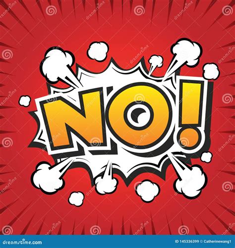 NO! Comic Pop Art Word stock vector. Illustration of white - 145336399