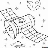 Satellite Coloring Page  Easy Drawing Guides sketch template