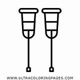 Crutches Coloring Pages For Kids  Free To sketch template