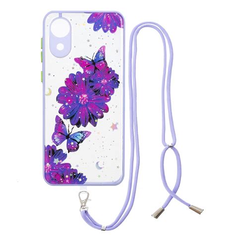 For Samsung Galaxy A03 Core Starry Sky Epoxy TPU Phone Case with Neck ...