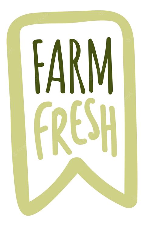 Premium Vector | Farm fresh logo green organic food label